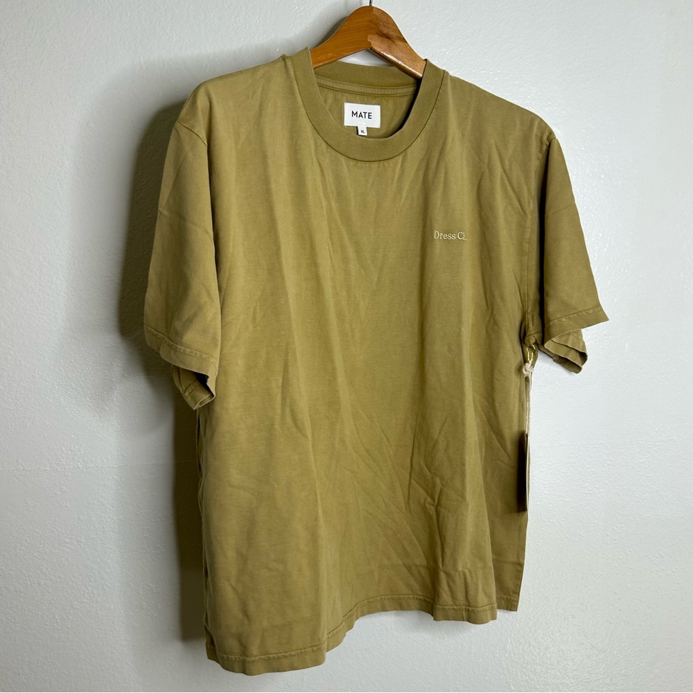 NWT MATE The Label Organic Cotton Heavyweight T- Shirt 'Dress Clean' Size XL